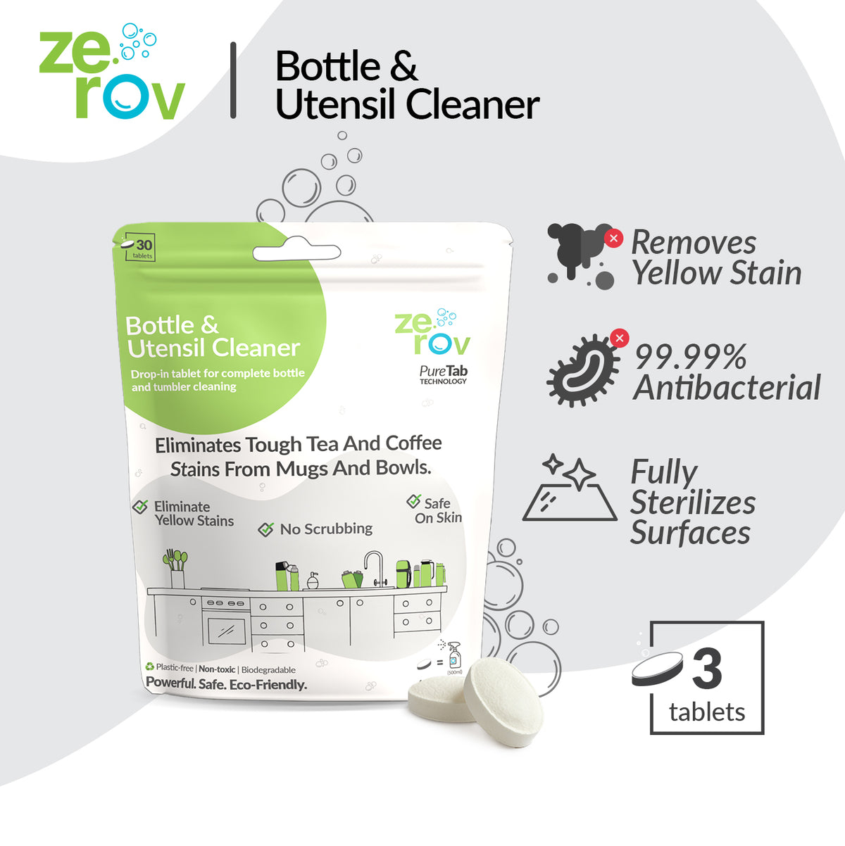 Zerov Bottle & Utensil Cleaner