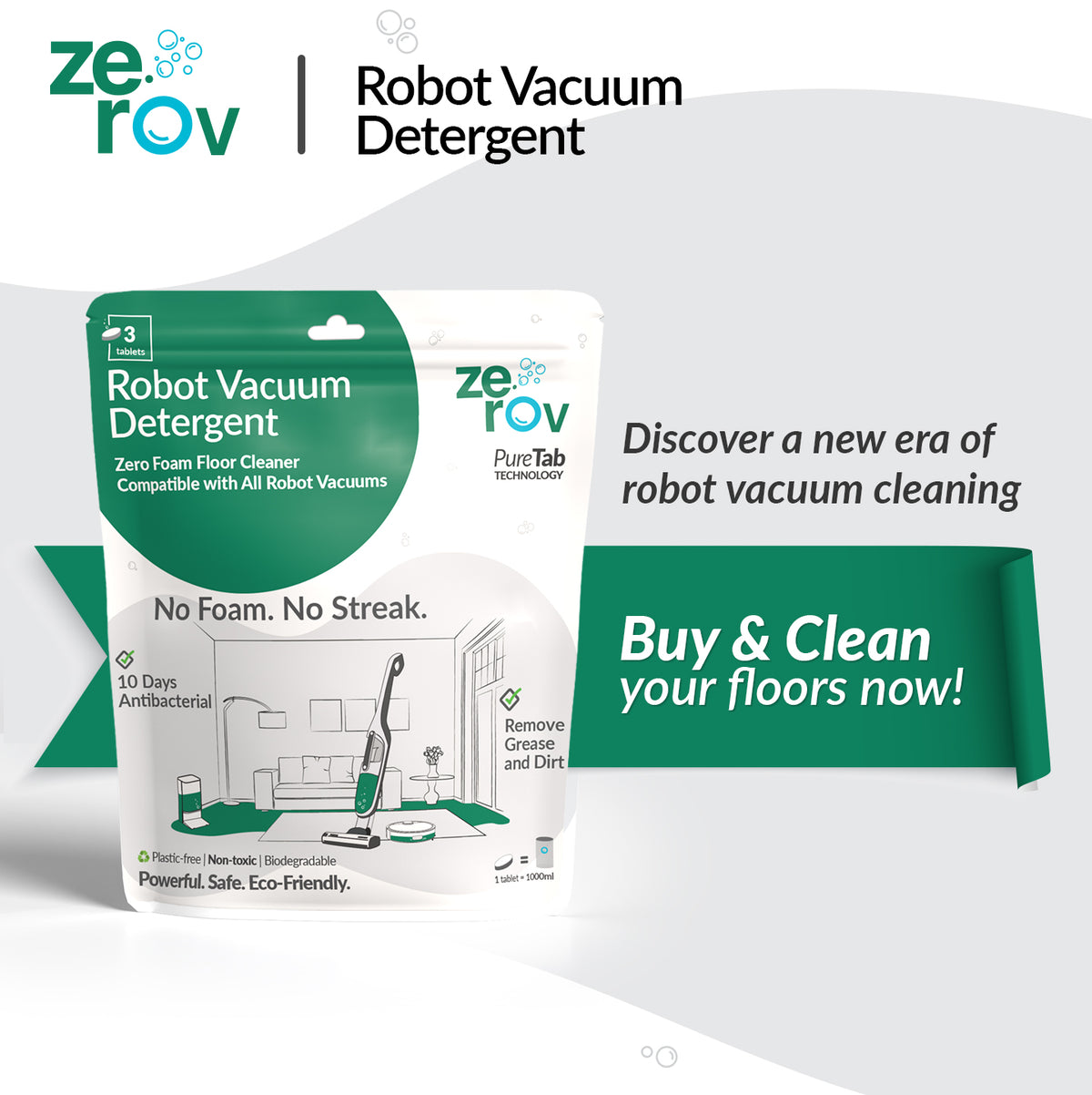 Zerov Robot Vacuum Detergent