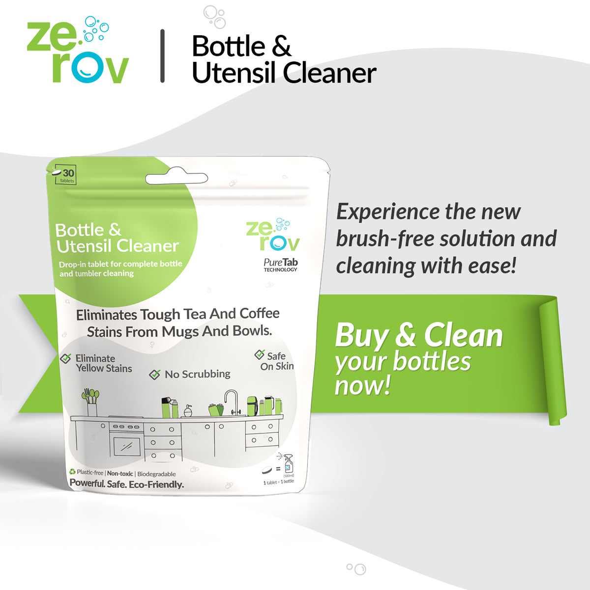 Zerov Bottle & Utensil Cleaner